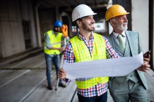 Group of construction engineer working in construction site